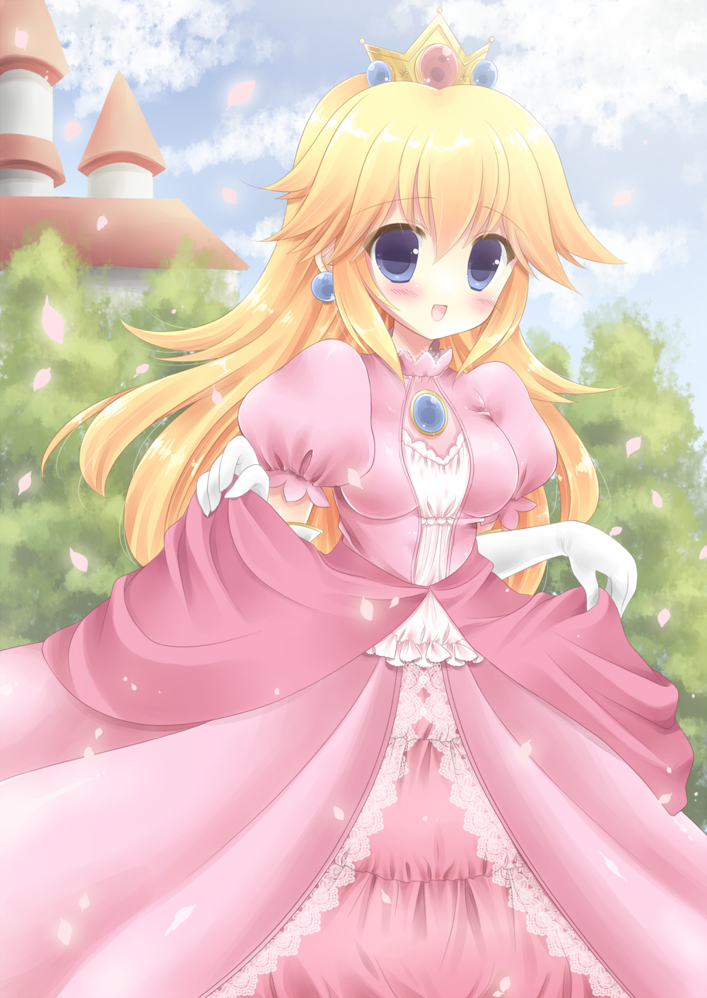 Kouta Mario Bros Princess Peach Toadstool Dress Yande Re